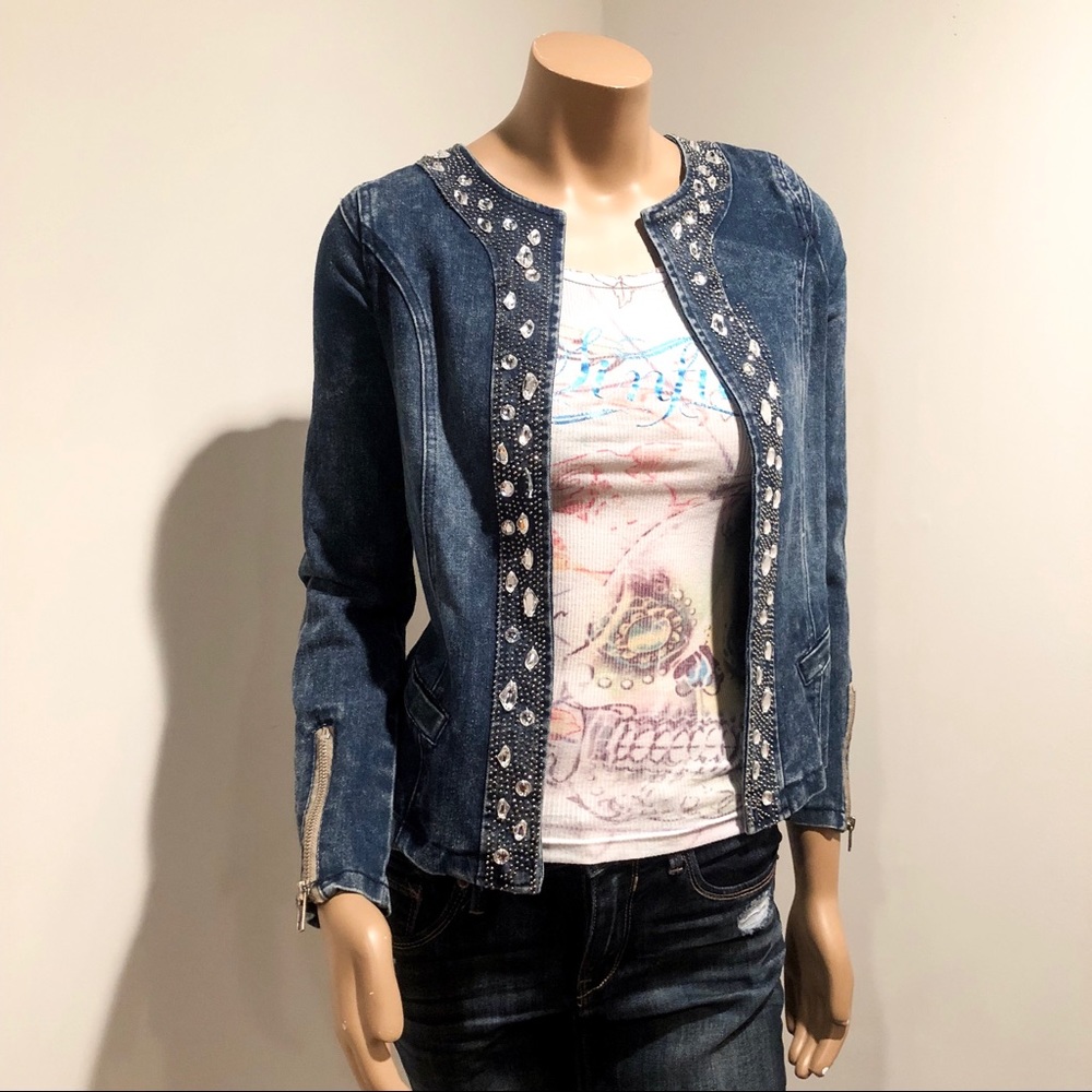 DENIM JACKET w/ GEMS